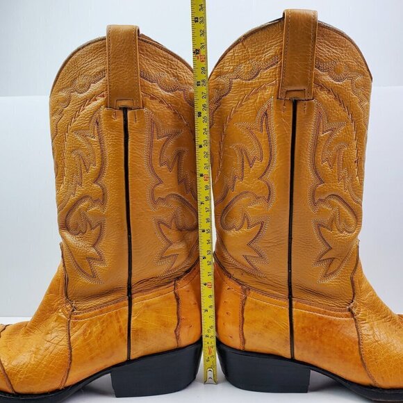 Ostrich Cowboy Boots African Only Leather Stitched Mexico \